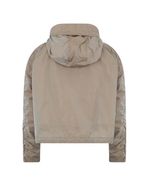 Moorer Gray Hooded Zip Jacket