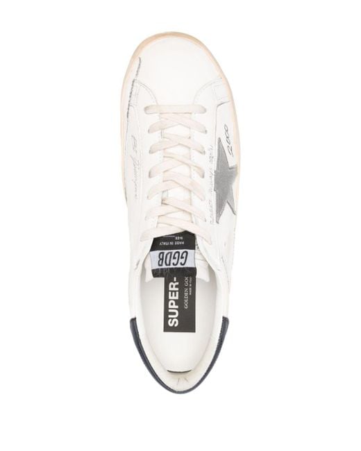 Super-star sneakers in pelle di Golden Goose Deluxe Brand in White da Uomo