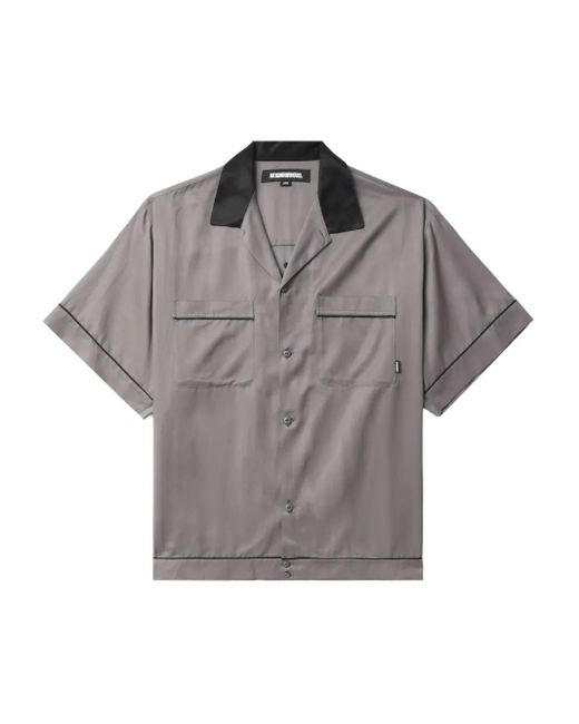 Neighborhood Bowlingshirt Met Korte Mouwen in het Gray voor heren