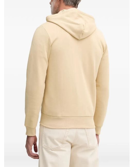 Lacoste Natural Logo-Patch Zip-Up Hoodie for men