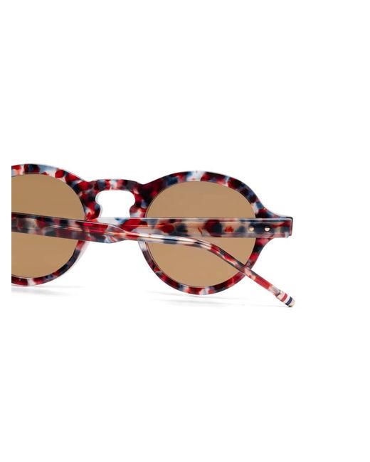 Thom Browne Pink Ues926A Round-Frame Sunglasses