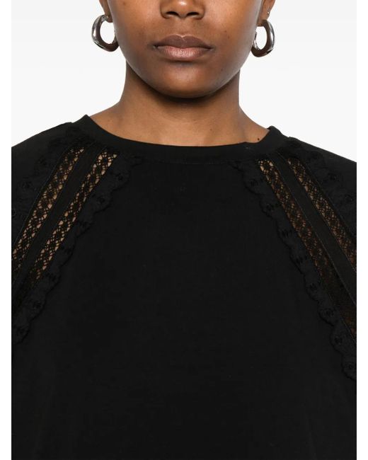 Ermanno Scervino Lace-trim Blouse Black