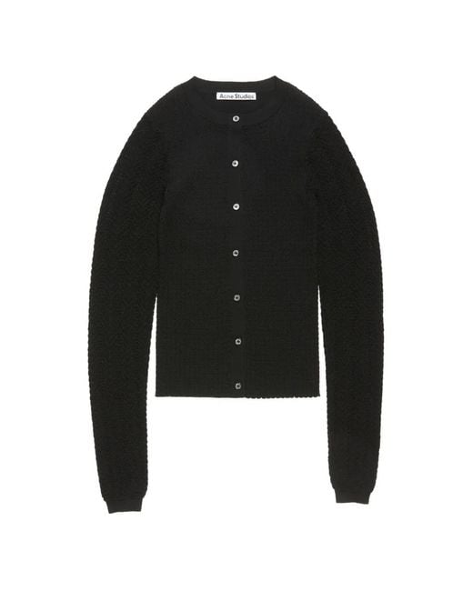 Acne Black Button Knitted Cardigan