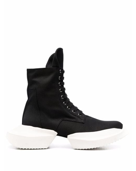 Rick Owens DRKSHDW Rubber Sneaker-style Lace-up Boots in Black for Men ...