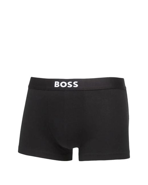 HUGO Blue Three-Pack Of Stretch-Cotton Trunks With Logo Waistbands for men