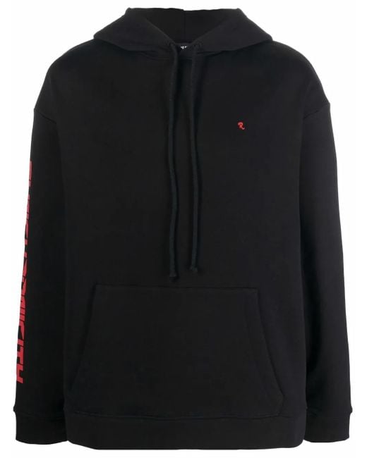 Sudadera con motivo Synchronicity y capucha Raf Simons de hombre de color Black