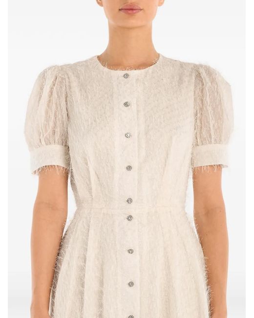 POST MERIDIEM White Buttoned Midi Dress