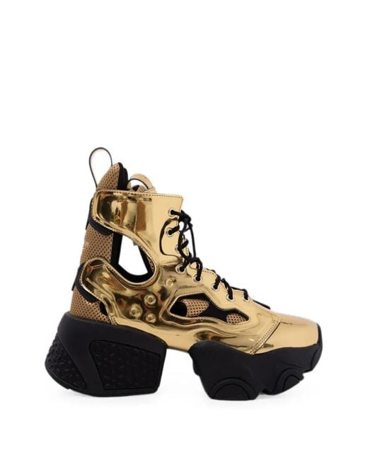 Reebok Metallic Instapump Fury Cut-Out Sneakers