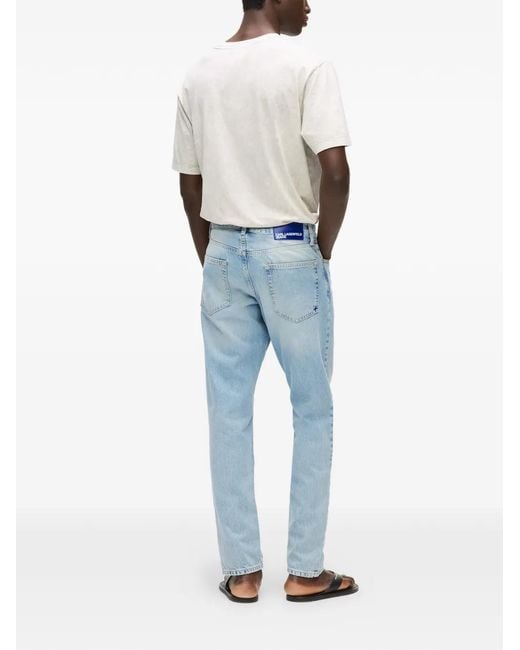 Karl Lagerfeld Blue Five-Pocket Jeans for men