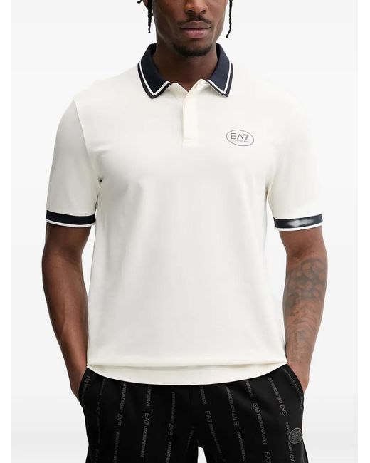Polo Con Logo Estampado EA7 de hombre de color White