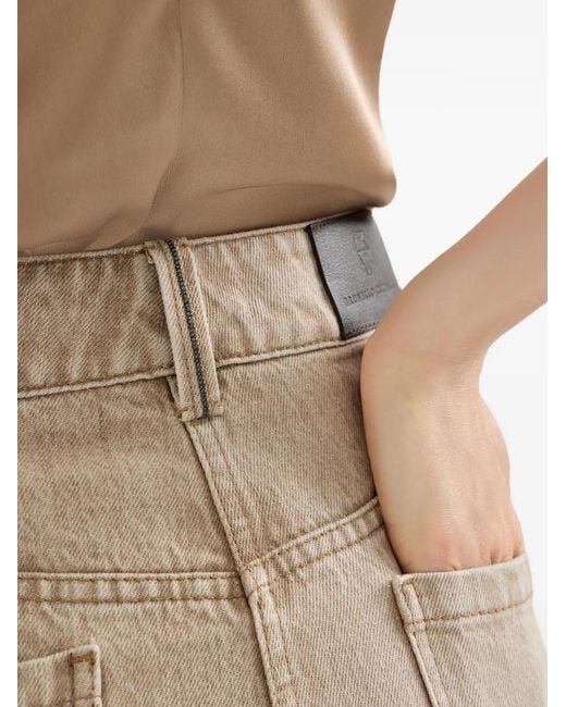 Brunello Cucinelli White Five-Pocket Jeans