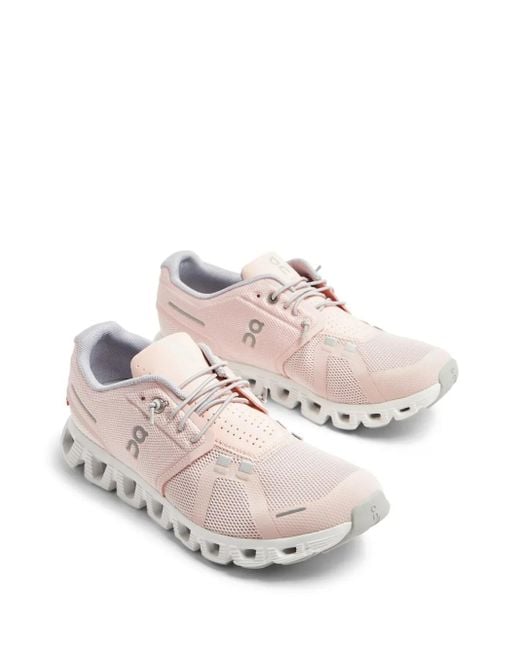 On Shoes Pink Cloud 5 Running Sneakers