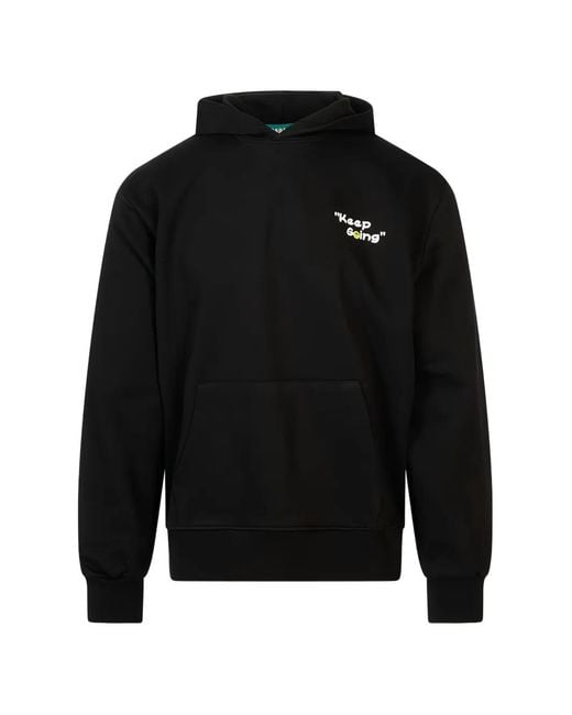 Barrow Black Keep Going Graphic-Print Hoodie