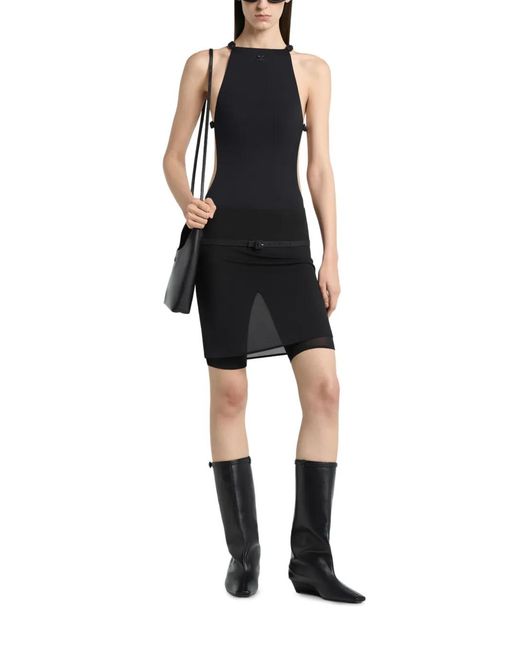 Courreges Black Square-Toe Boots