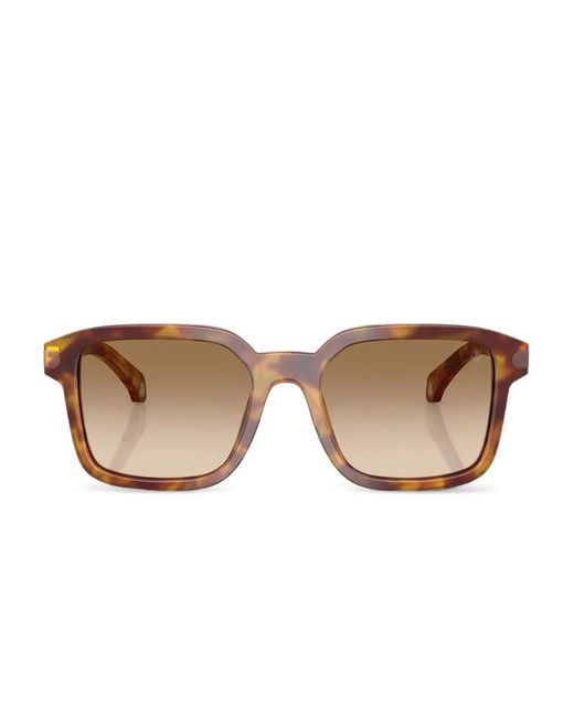 Moncler Brown Tortoiseshell Square-Frame Sunglasses