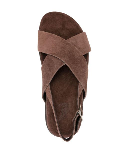 Ancient Greek Sandals Brown Ikesia Crosta Leather Sandals