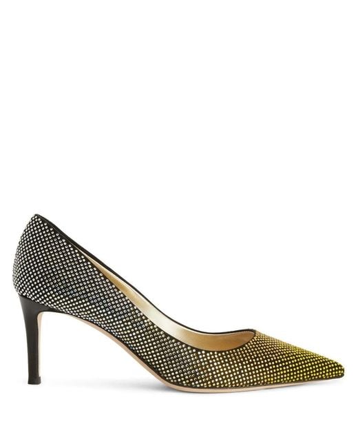 Giuseppe Zanotti Green 70Mm Celie Crystal Pumps