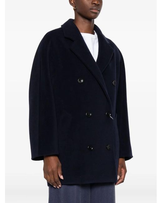 Max Mara Black Double-Breasted Coat