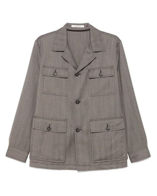 Tagliatore Gray Tempest Shirt Jacket for men