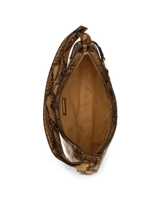 Ralph Lauren Metallic Large Tasha Python-Embossed Shoulder Bag