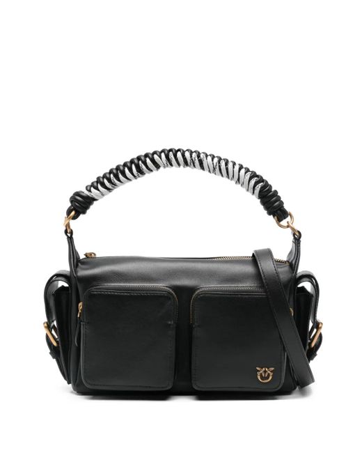 Pinko Shopper Met Gevlochten Handvat En Zak in het Black