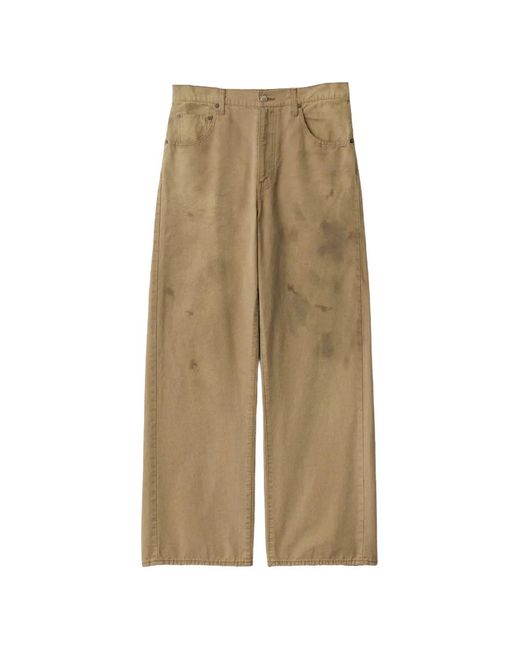stein Natural Sulfur-Dyed Oxford Wide-Leg Trousers