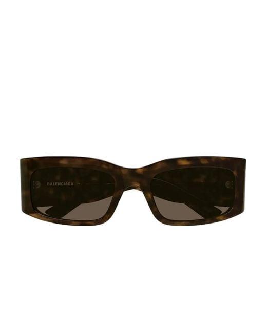 Balenciaga Brown Rectangle-Frame Sunglasses for men