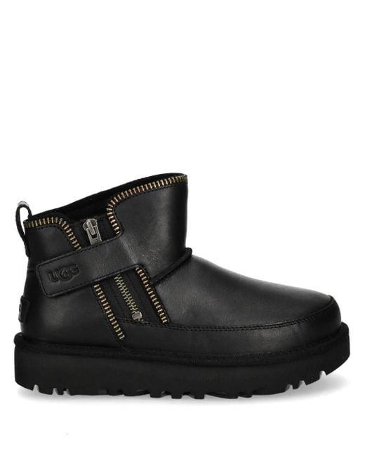 Ugg Black Classic Mini Moto Boots
