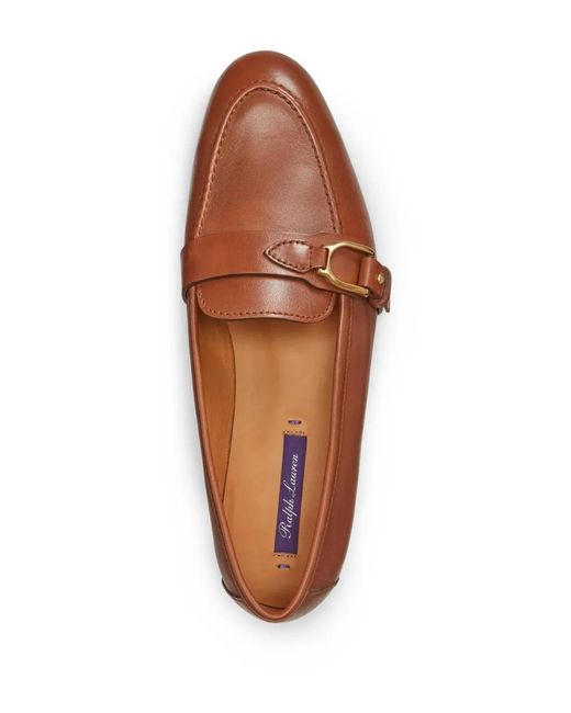 Ralph Lauren Brown Audrey Leather Loafers
