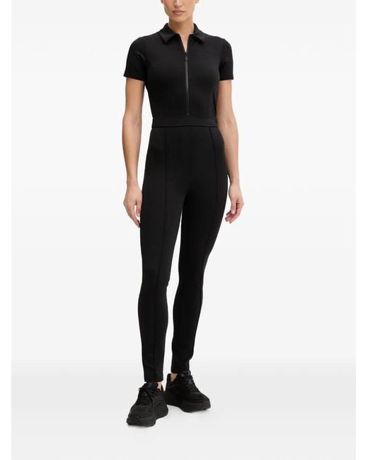 Guess Black Annie Short-Sleeve Jumpsuit