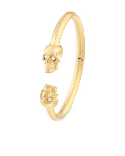 Philipp Plein Metallic Skull Bracelet for men