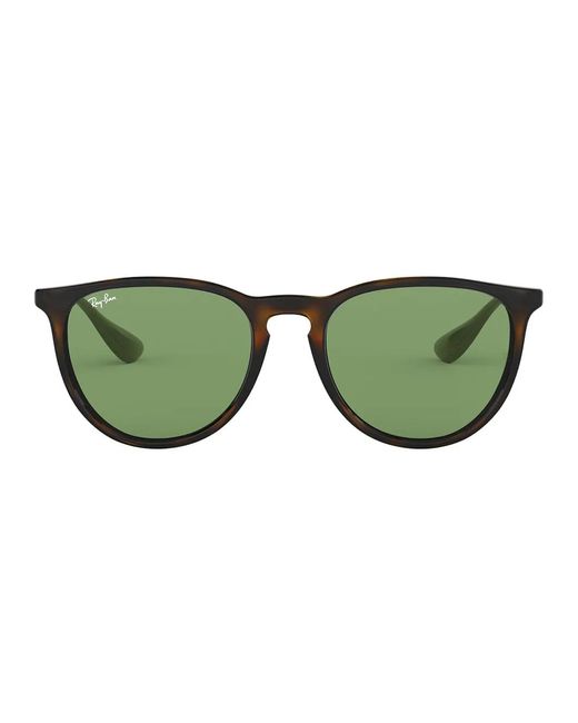 Ray-Ban Green Erika Round-Frame Sunglasses