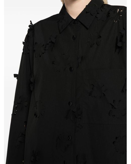 Chemise oversize à détails de découpes JNBY en coloris Black