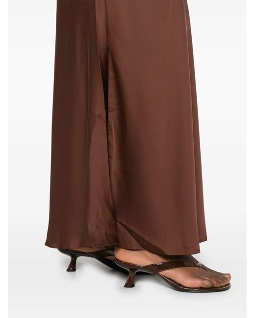 Silkylicious Brown Silk Maxi Skirt (Set Of Two)