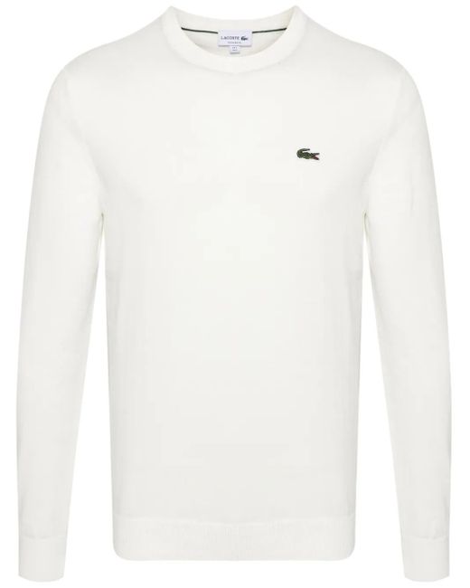Lacoste Trui Met Logopatch in het White voor heren