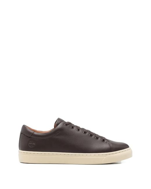 Timberland Brown Dover Park Lace-Up Leather Sneakers for men
