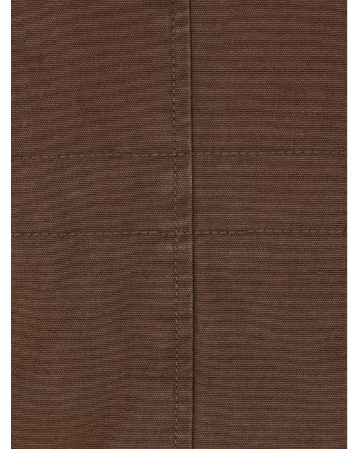 Aspesi Brown Pocketed Collared Military Jacket