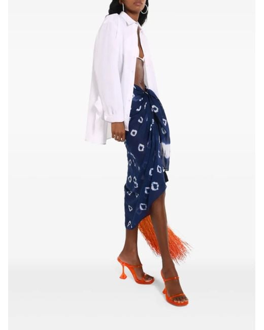 AMINA MUADDI Orange 95Mm Slip-On Sandals
