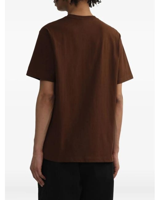 KTZ Brown Logo-Patch T-Shirt for men
