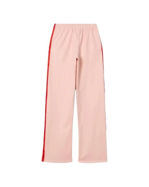 Re/done Pink Sunland Side-Stripe Track Pants
