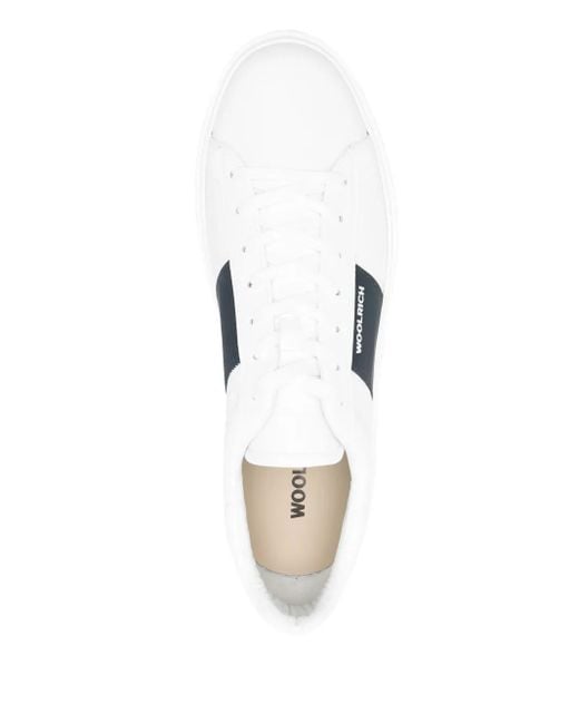 メンズ Woolrich レザースニーカー White
