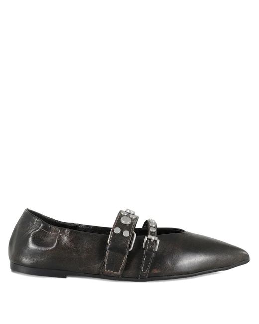 Ash Black Britney Studded Ballerinas