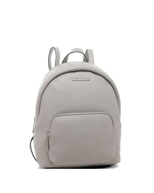 Michael Kors Gray Erin Pebbled Leather Backpack