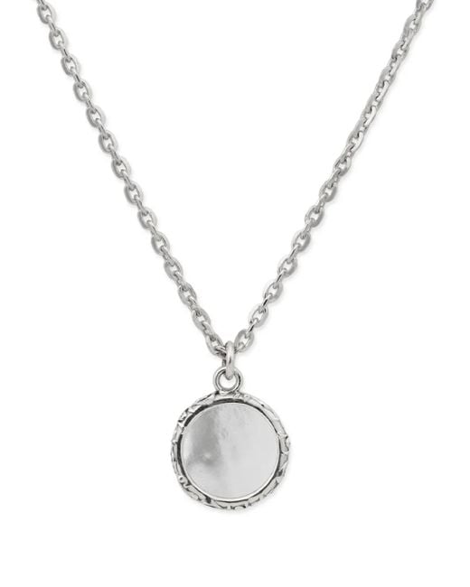 Emanuele Bicocchi Metallic Flourish Mother Of Pearl Amulet Necklace