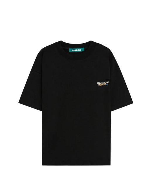 Barrow Black Teddy Graphic T-Shirt for men
