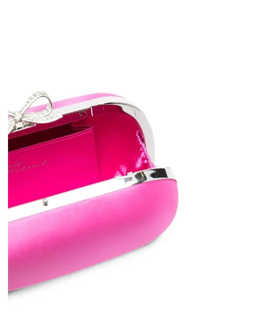 Self-Portrait Pink Self Portrait Satin Clutch