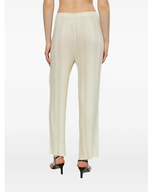 Issey Miyake White Pleated Trousers