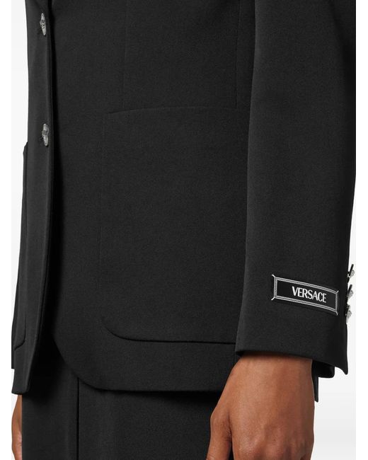 Versace Black Buttoned Blazer