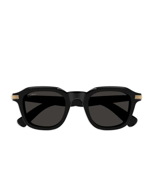 Cartier Black Square-Frame Sunglasses
