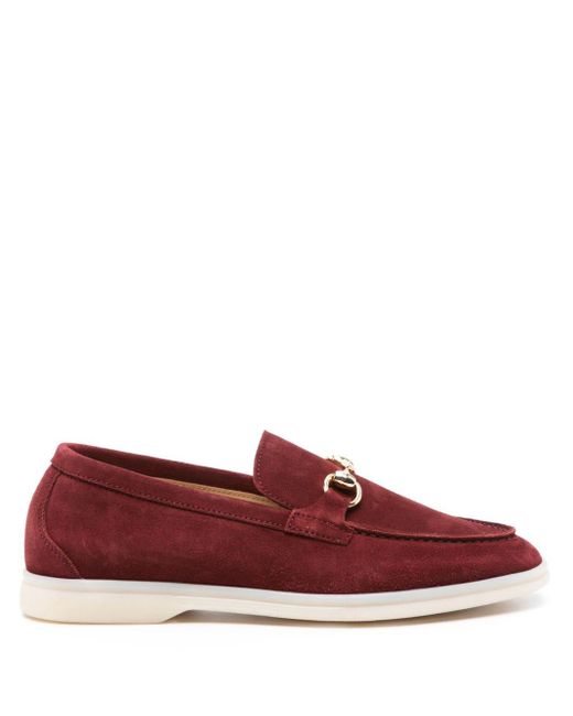 Scarosso Lilia Suède Loafers in het Red